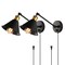2pcs Adjustable 270 Degrees Dimmable Swing Arm Wall Sconce Hardwired Industrial Plug-In Vintage Lamp Suitable For Bedroom, Bedside, Living Room, Dormitory